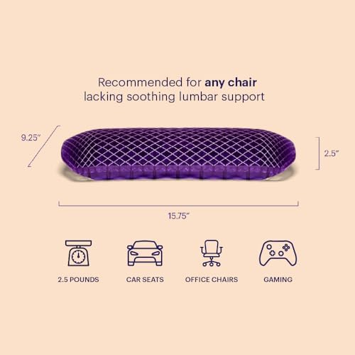 Purple Back Cushion, Lumbar Support Pillow - Image 2