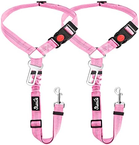 SlowTon Dog Seat Belt for Car, 2 Pack Dog Car Harness Seatbelt by SlowTon