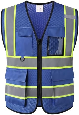 Safety Vest for Men Women Hi Vis Vest by HATAUNKI
