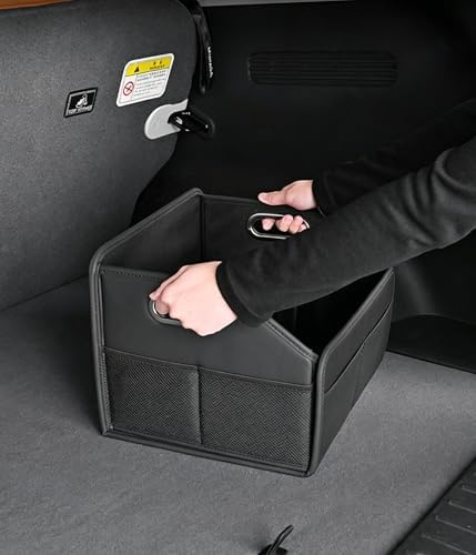 Car Trunk Organizers Small PU Leather，Car Basket - Image 3