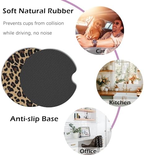 KARREAL 2 Pcs Car Cup Coasters - Image 5