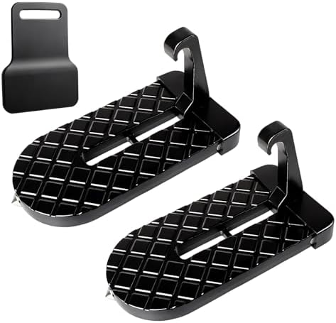 2PCS Car Door Step with 1PC Latch Protector, Foldable Aluminum Alloy by Unknown