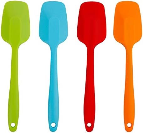 4 Piece Silicone Spatulas Heat Resistant 11inch Large Rubber Spatulas by Delidge