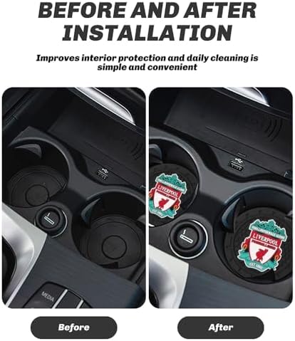 Cup Holder Insert Coaster for Liverpool UEFA Fans, Anti Slip Car Cup Coaster - Image 5