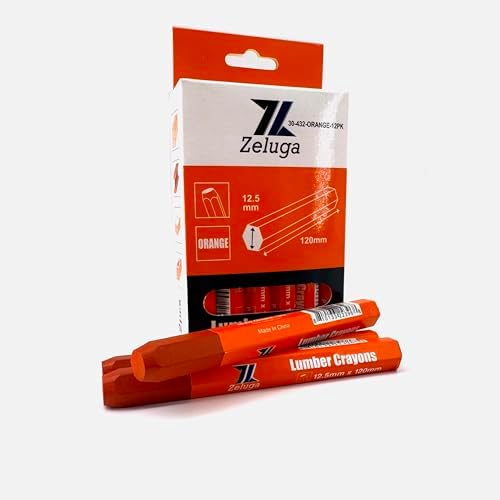 Zeluga 4.7in. x 0.5in. Hex Shape Industrial Lumber Marking Crayons - Image 5