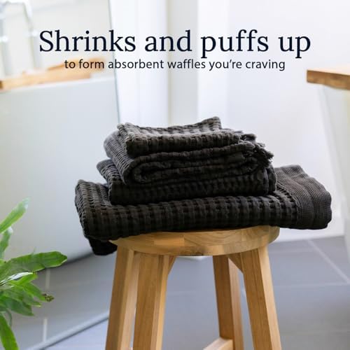 GILDEN TREE Waffle Bath Sheet Quick Dry Towel, Thin Luxury Bath Towels - Image 3