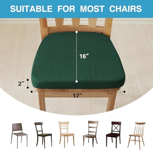 IASEAHK Chair Cushions for Dining Chairs Set of 6, Non Slip Kitchen Chair Pads - Image 4