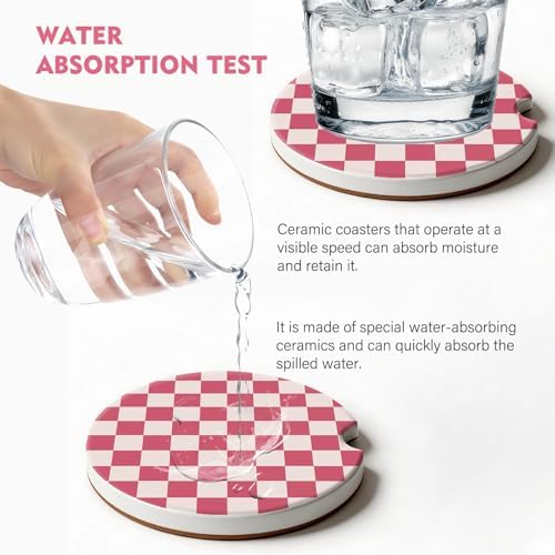 2 Pack Car Coasters for Cup Holders, Cute Car Accessories Interior - Image 3