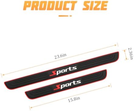 AICEL Car Door Sill Plate Protectors, Universal Car Door Entry Decoration - Image 2