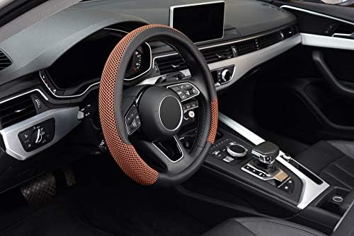 KAFEEK Steering Wheel Cover, Cooling Ice Silk Leather, 15 Inch - Image 6
