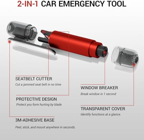 Window Breaker Seatbelt Cutter, 2-in-1 Car Emergency Escape Tool - Image 2