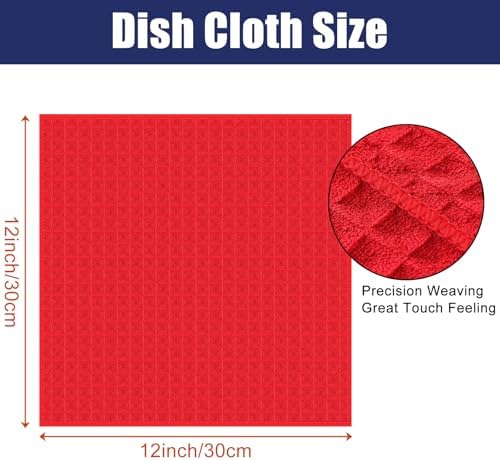 Homaxy Microfiber Waffle Weave Kitchen Dish Cloths, 8 Pack - Image 2