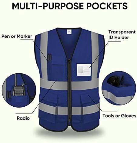 TICONN High Visibility Reflective Safety Vest - Image 4