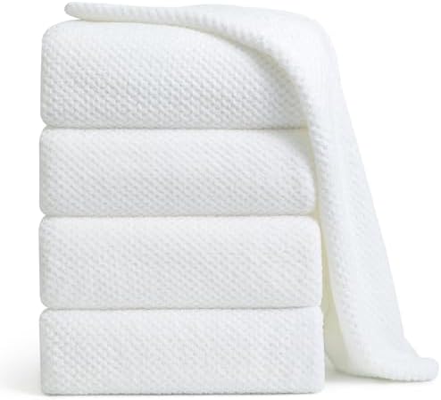 Smuge Bath Towel Set, 4-Piece 35x70 Inches, Extra Large Microfiber Bath Towels by Smuge