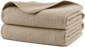POLYTE 380 GSM Poly Blend Microfiber Quick Dry Waffle Bath Towel, 30x60 in by Polyte