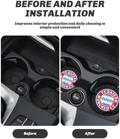 Cup Holder Insert Coaster for Bayern Munich UEFA Fans, Anti Slip Car Cup - Image 5
