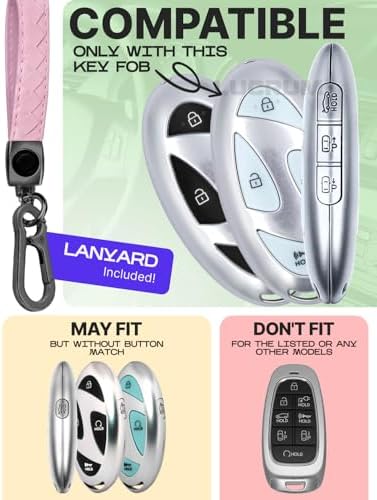 Lucrum Compatible with Hyundai Key Fob Cover & Keychain - Image 2