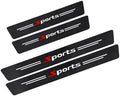 4 PCS Car Door Sill Protector, Carbon Fiber Leather Threshold Guard Strips by Unknown