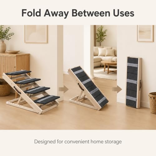 Upgrade 2-in-1 Pet Ramp Dog Stair, Folding Pet Stairs, Portable Dog Ramp - Image 3