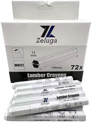 Zeluga 4.7in. x 0.47in. Hex Shape Industrial Lumber Marking Crayons by Zeluga