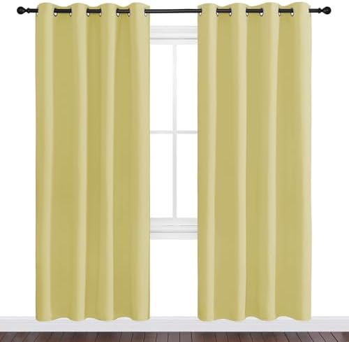 NICETOWN Paler Yellow Blackout Curtains 78" Long - Image 2