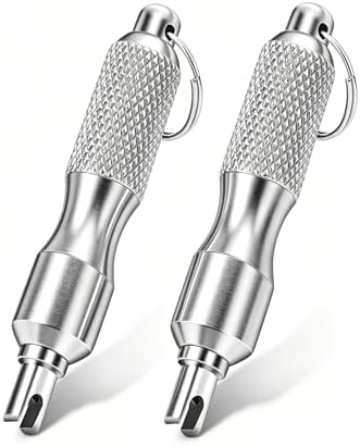 2 PCS Schrader Valve Core Removal Tool Keychain, Tire Valve Stem Repair Tool by Ciomszan