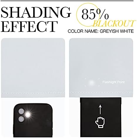 NICETOWN Greyish White Blackout Curtains - Image 6
