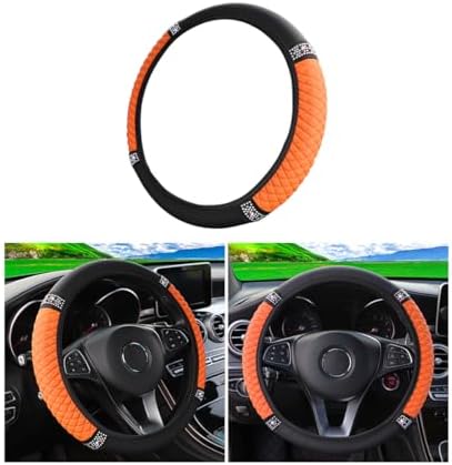 Osilly 15 Inch Rhinestone Leather Steering Wheel Cover by Osilly