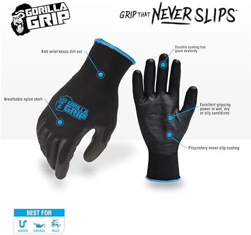 Gorilla Grip Slip Resistant All Purpose Work Gloves 25 Pack - Image 2