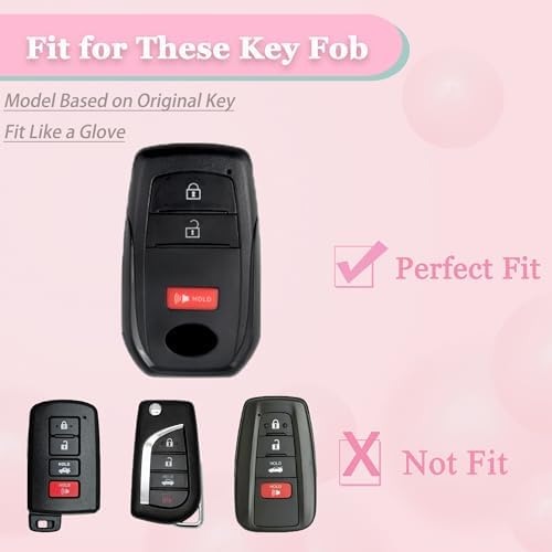 for Toyota Key fob Cover, 3 Buttons Soft TPU Key Fob Case - Image 2