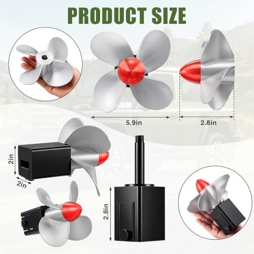Timtin 3D Print Spinning Propeller Tow Funny Hitch Cover - Image 3