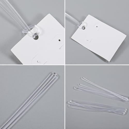 50 Pack 6 Inch Clear Plastic Luggage Tag Straps Loops, Transparent Name Tag - Image 6
