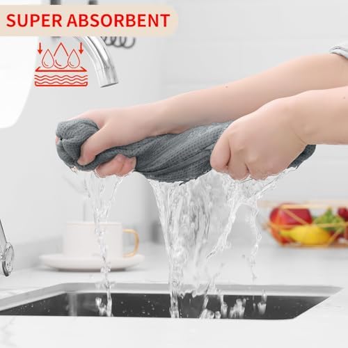 Homaxy 100% Cotton Waffle Weave Kitchen Dish Towels 18-Pack - Image 3