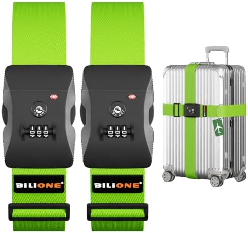 BILIONE Luggage Straps TSA Approved, Suitcase Belt by BILIONE