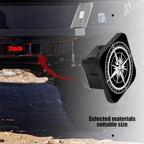 Hitch Receiver Cover 2" Compass Nautical Ocean Guide Trailer Hitch Cover Tube - Image 3