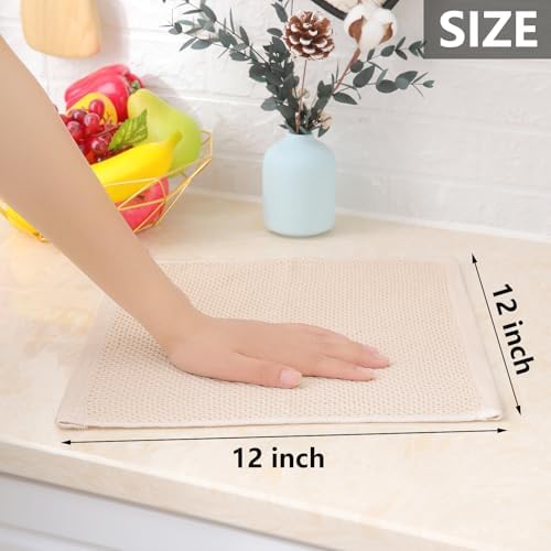 Homaxy 100% Cotton Waffle Weave Kitchen Dish Cloths 12-Pack - Image 5