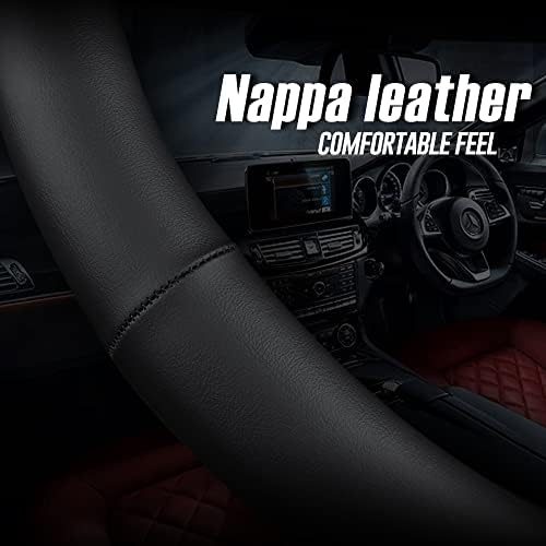 LKWLIKEI Nappa Premium Leather car Steering Wheel Cover, Breathable, Universal - Image 6
