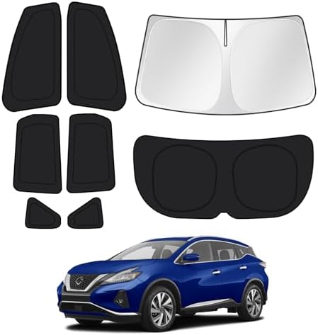 Canvcle Window Shades for 2015-2024 Nissan Murano Accessories Windshield Sun by Canvcle