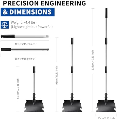 Snow Shovel for Driveway & Ice Scraper - Image 7