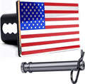 2.5" American Flag Metal Hitch Cover by AutoAccessores