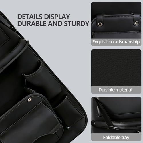 Universal Premium Leather Foldable Car Backseat Organizer - Image 6