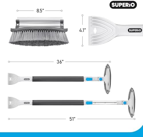 Snow Scraper for Car Snow Brush and Ice Scraper for Windshield Snow Removal - Image 2