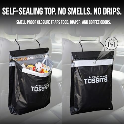 Tossits Hanging Car Trash & Garbage Bags, Disposable - Image 5