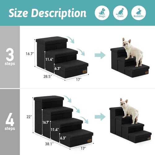 COZY KISS Dog Stairs with Storage - Image 3
