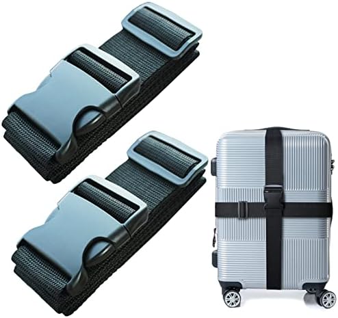 2 PCS Luggage Strap 78" x 2" Suitcase Belts Wide Adjustable Packing Straps by VVEIFO