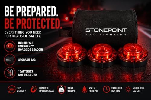 LED Emergency Road Flare Kit Set of 3 - Image 4