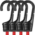 WORKPRO 24" Bungee Cords with Hooks, 4 Pack Heavy Duty Outdoor Bungee Strap by WORKPRO