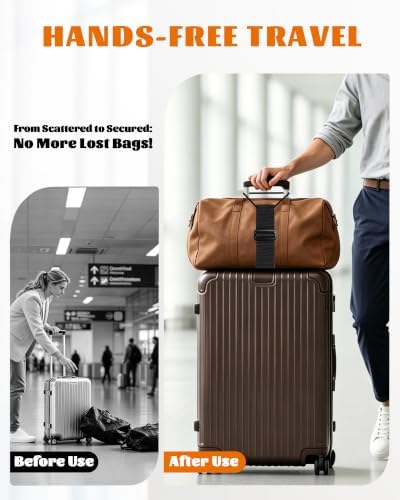 2-Pack Strong Adjustable Luggage Connector Straps - Image 3
