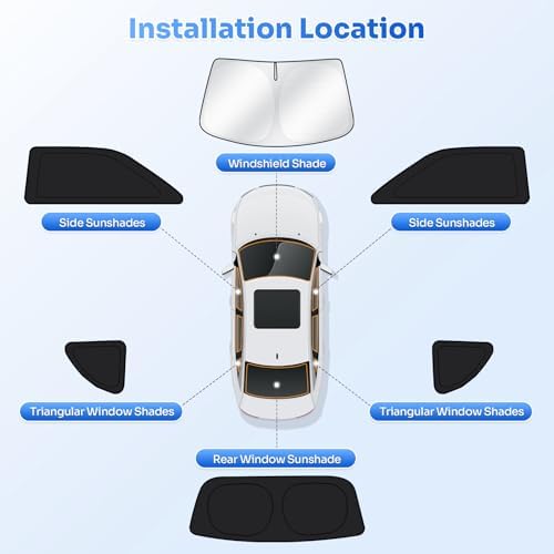 Canvcle Window Shades for 2015-2023 Dodge Challenger Accessories Windshield Sun - Image 5