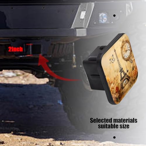 Hitch Cover Fits for 2-Inch Hitch, Vintage Eiffel Tower - Image 6